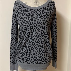 Gray Cheetah Print Maurice’s Sweater